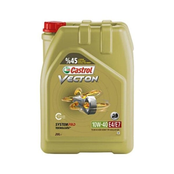 600x600-Castrol-Vecton-e4e7.jpeg.jpg Castrol Vecton E4/E7 10W-40 20 lt Motor Yağı Yeni - Görsel 1