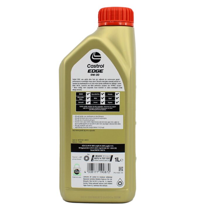 Castrol Edge 0W30 1 Lt Tam Sentetik Partiküllü Motor Yağı - Görsel 2