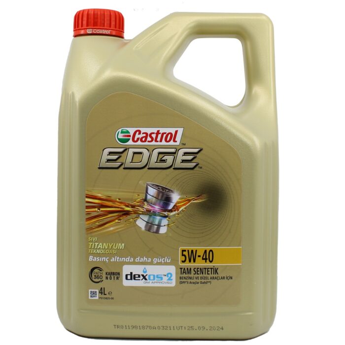 Castrol Edge 5W40 4 Lt Tam Sentetik Motor Yağı - Görsel 1