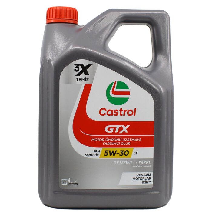 Castrol GTX 5W30 C4 4 Lt Partiküllü Motor Yağı - Görsel 1