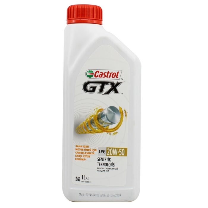 Castrol GTX LPG 20W50 1 Lt Motor Yağı - Görsel 1