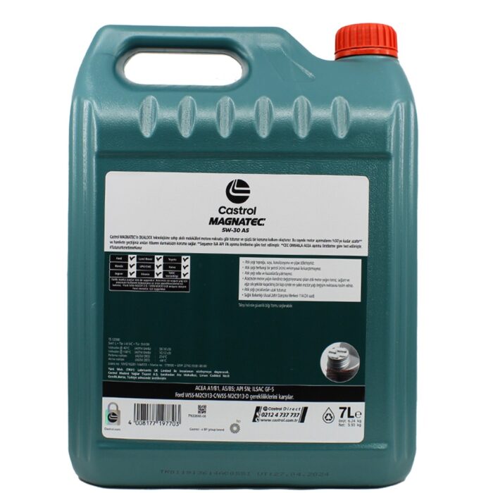 Castrol Magnatec 5W30 A5 7 Lt Tam Sentetik Motor Yağı - Görsel 2