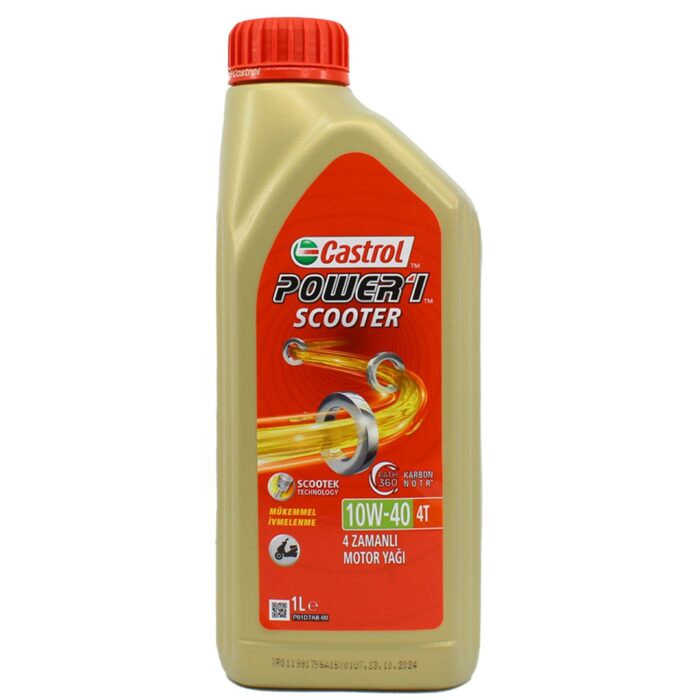 Castrol Power 1 Scooter 10W40 4T 1 Lt Motosiklet Yağı - Görsel 1