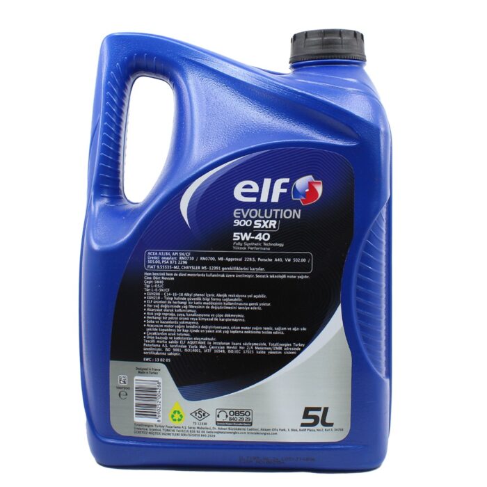 Elf Evolution 900 SXR 5W-40 5 Lt Sentetik Motor Yağı - Görsel 2