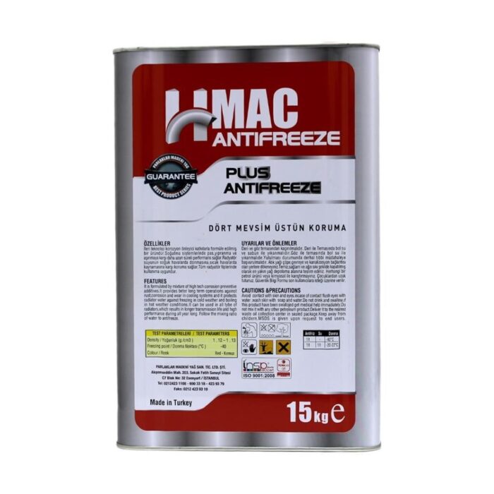 H-Mac Organik Kırmızı Antifriz 15 Kg -40 Derece - Görsel 3