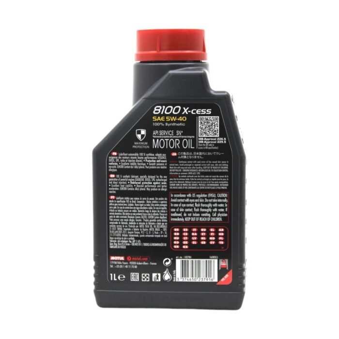 Motul 8100 X-Cess 5W40 1 Lt Tam Sentetik Motor Yağı - Görsel 4
