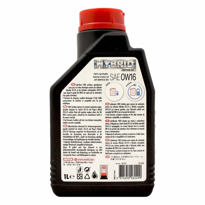 Motul Hybrid 0W16 1 Lt Motor Yağı - Görsel 2