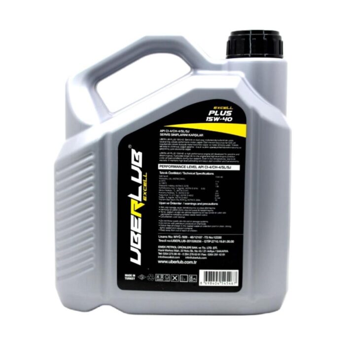 Uberlub Excell Plus 15W40 4 Lt Motor Yağı - Görsel 4