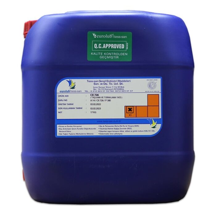 Eurolub CX 726 17 Kg Taşlama ve Tornalama Yağı - Görsel 1