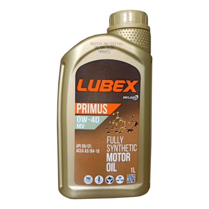 Lubex Primus MV 0W40 1 Lt Tam Sentetik Motor Yağı - Görsel 1