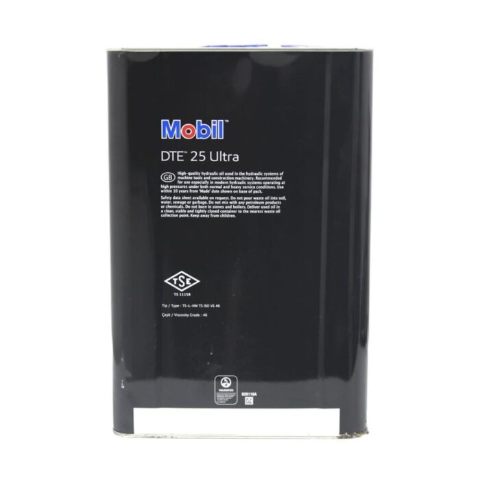 Mobil DTE 25 Ultra ISO VG 46 16 Lt Üstün Performanslı Hidrolik Yağ - Görsel 4