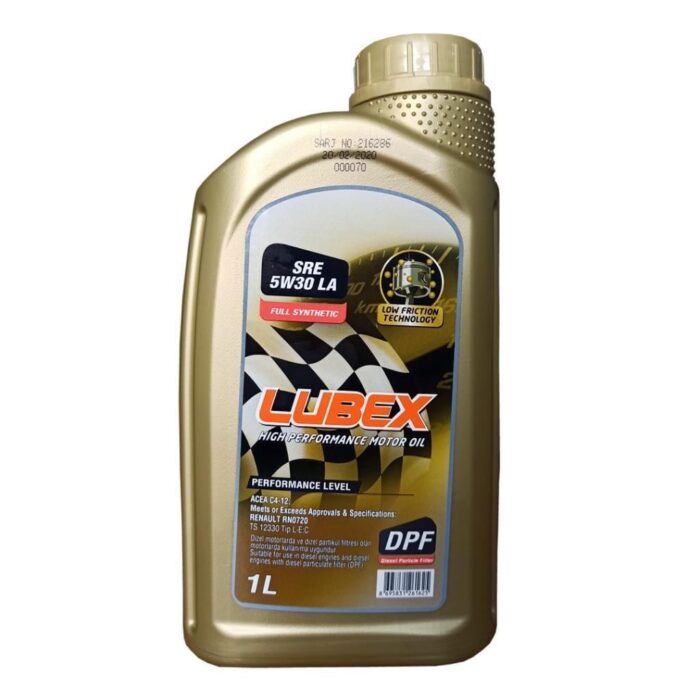 Lubex Primus RN-LA 5W30 1 Lt Tam Sentetik Motor Yağı - Görsel 1