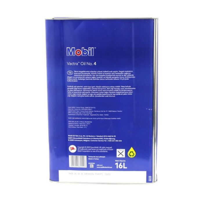 Mobil Vactra Oil No:4 16 Lt Yüksek Kaliteli Kızak Yağı - Görsel 2