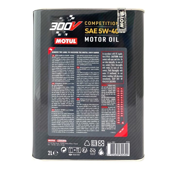 Motul 300V Competition 5W40 2 Lt Tam Sentetik Motor Yağı - Görsel 2