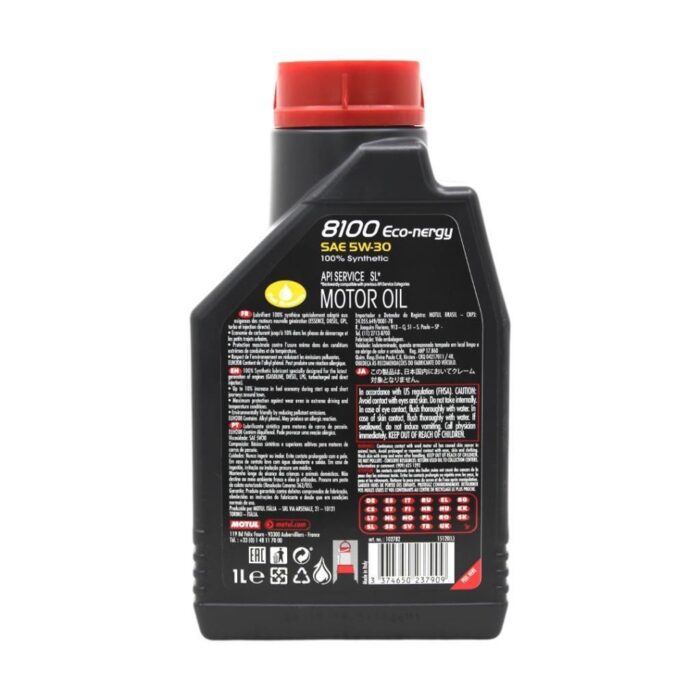 Motul 8100 Eco-Nergy 5W30 1 Lt Tam Sentetik Motor Yağı - Görsel 4