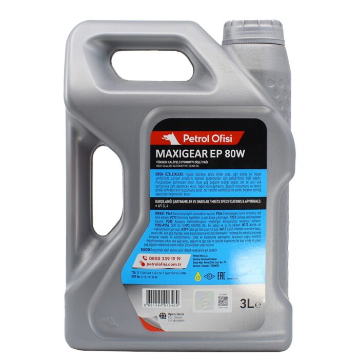 Petrol Ofisi Maxigear EP 80W 3 Lt Şanzıman Yağı - Görsel 2