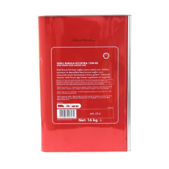 Shell Rimula R2 Extra 15W40 16 Lt Motor Yağı - Görsel 3