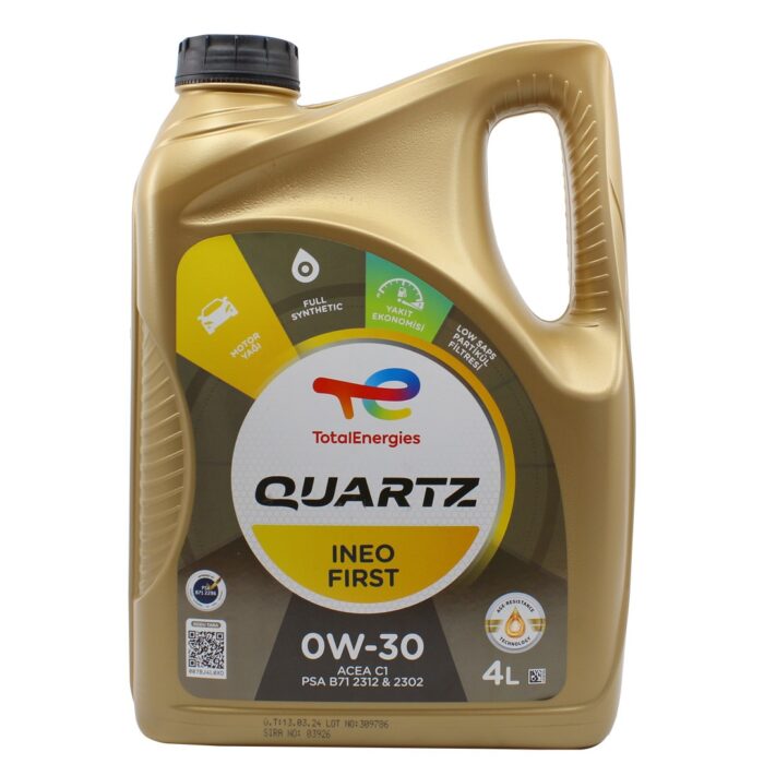 Total Quartz Ineo First 0W-30 4 Lt Partiküllü Motor Yağı - Görsel 1
