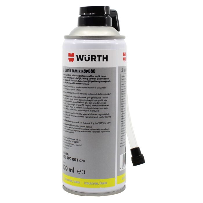 Würth Lastik Tamir Köpüğü 300 ML Otomobil ve Motosikletler İçin - Görsel 2
