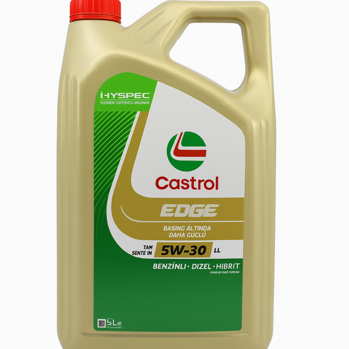 Castrol-EDGE-5W-30-LL-5-Litre-Motor-Yagi-on.png Castrol Edge 5W-30 LL 5 Litre - 2025 Üretim Tam Sentetik Motor Yağı - Görsel 1