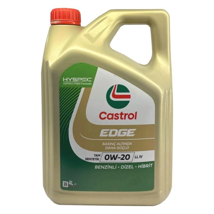 castrol-edge-0w20-ll-iv-4-lt.jpg Castrol Edge 0W20 LL IV 4 Lt Tam Sentetik Partiküllü Motor Yağı - Görsel 1