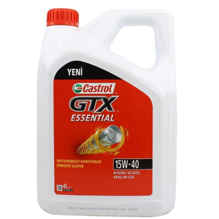 castrol-gtx-essential-15w40-4lt-1.jpg Castrol GTX Essential 15W40 4 Lt Motor Yağı - Görsel 1