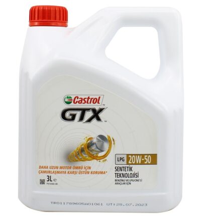 Castrol GTX LPG 20W50 3 Lt Motor Yağı