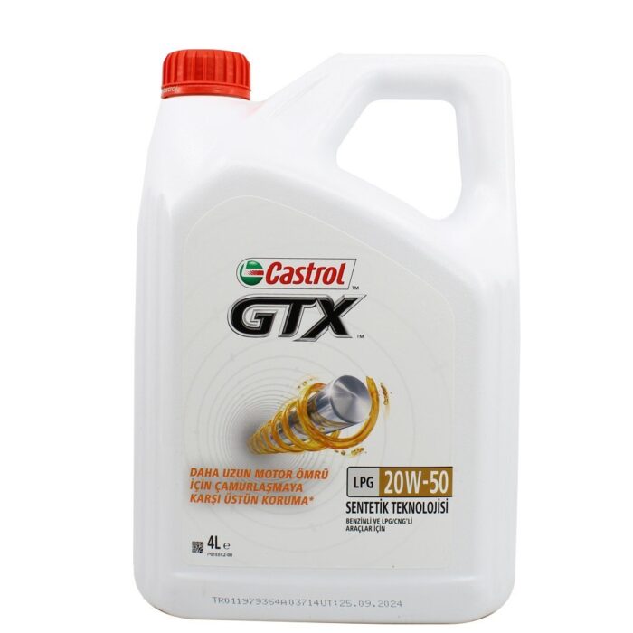 Castrol GTX LPG 20W50 4 Lt Motor Yağı - Görsel 1