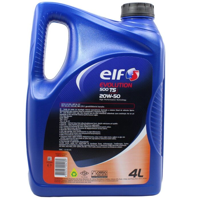 Elf Evolution 500 TS 20W-50 4 Lt Motor Yağı - Görsel 2
