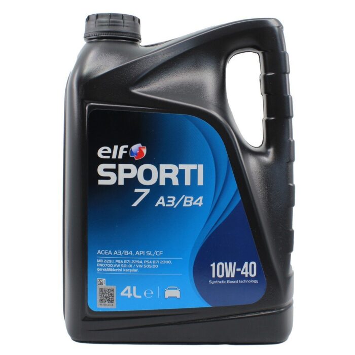 elf-sporti-7a3-b4-10w40-4lt.jpg Elf Sporti 7 10W-40 Motor Yağı 4 Lt - Görsel 1