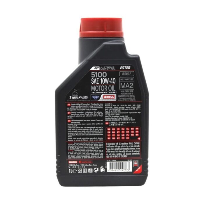 Motul 5100 10W40 4T 1 Lt Motosiklet Yağı - Görsel 4