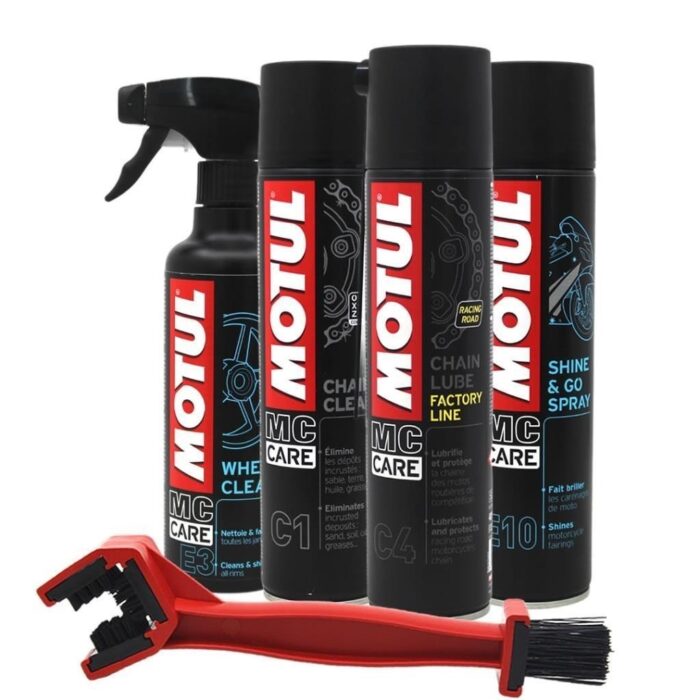 Motul Bakım Seti C1 - C4 -E3 - E10 + Zincir Temizleme Fırçası - Görsel 1