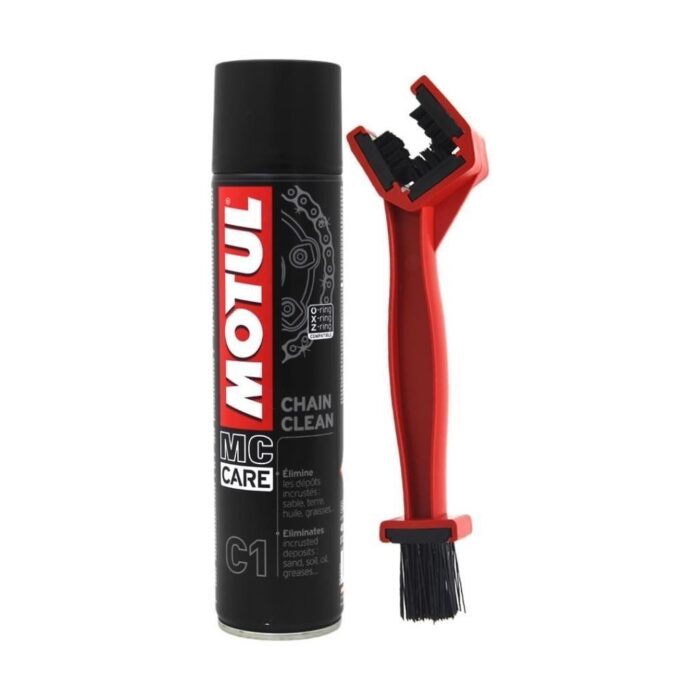 Motul C1 Zincir Temizleme Sprey 400 Ml + Fırça - Görsel 1