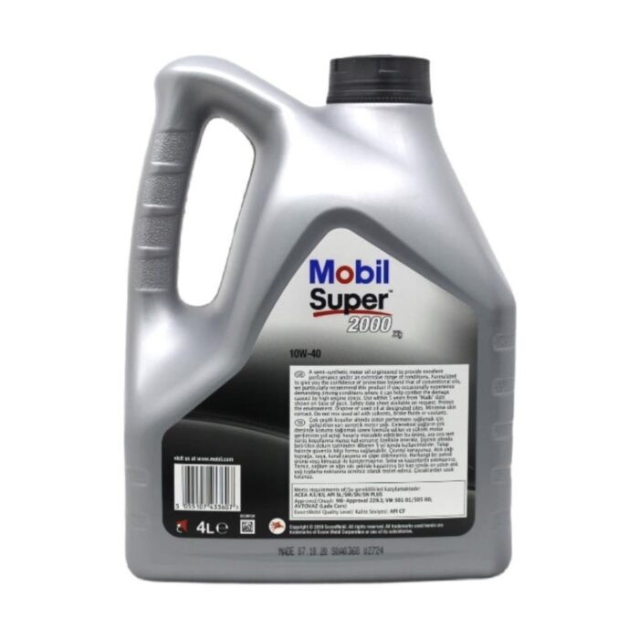 Mobil Super 2000 10W-40 4 Lt Motor Yağı - Görsel 4