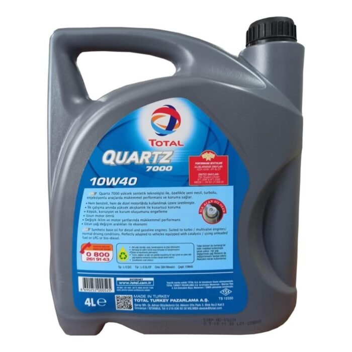 Total Quartz 7000 10W-40 Motor Yağı 4 Lt - Görsel 3