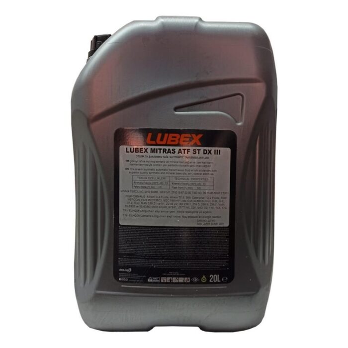 Lubex Mitras ATF ST DEXRON III 20 Lt Otomatik Şanzıman Yağı - Görsel 3