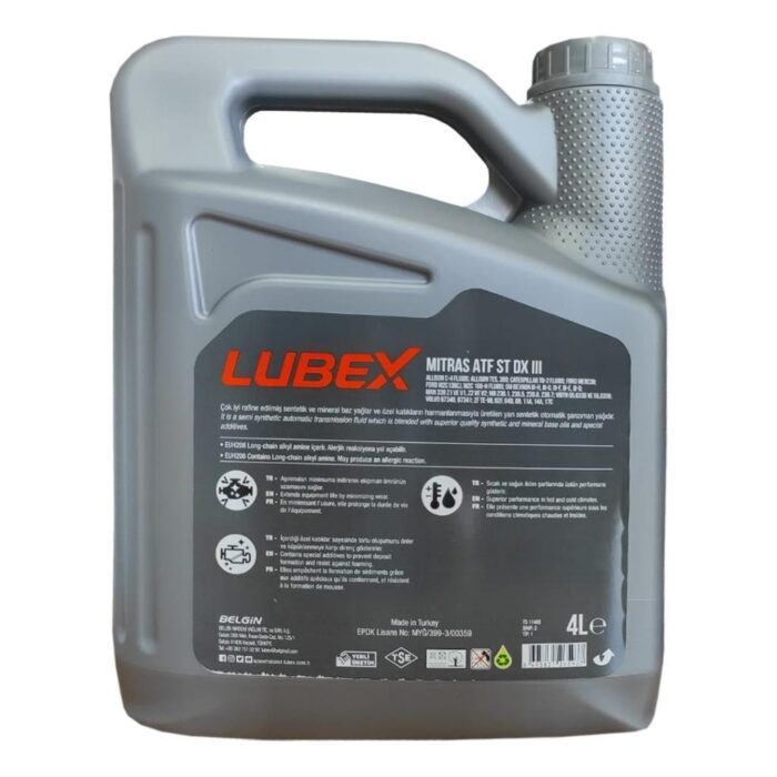 Lubex Mitras ATF ST DEXRON III 4 Lt Otomatik Şanzıman Yağı - Görsel 5