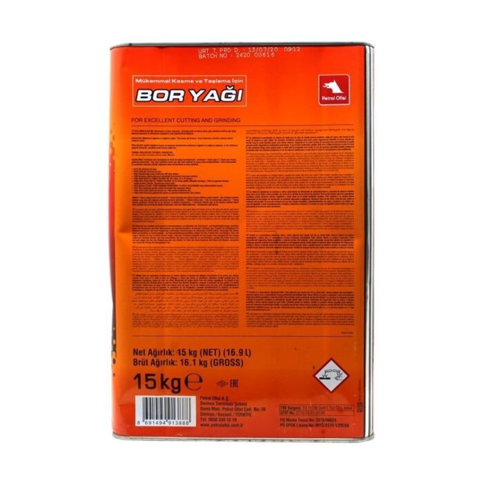 Petrol Ofisi Bor Yağı 15 Kg Metal İşleme Yağı - Görsel 3