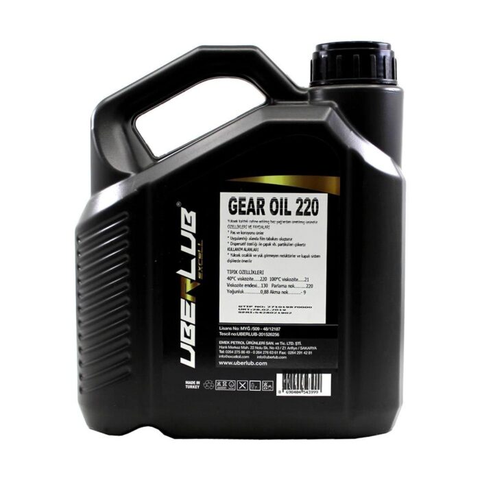 Uberlub Excell Gear Oil 220 3 Lt Asansör Dişli Yağı - Görsel 3