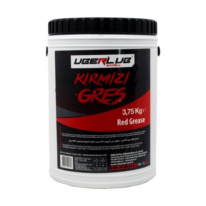 image_1080-789.jpg Uberlub Excell Kırmızı Gres 3.75 Kg Kalsiyum Sabunlu Gres - Görsel 1