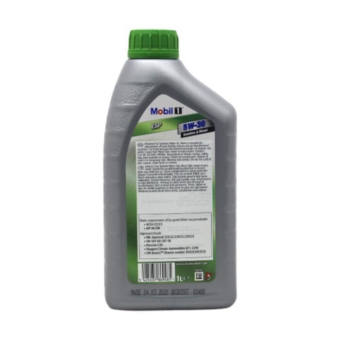 Mobil 1 ESP 5W30 1 Lt Tam Sentetik Partiküllü Motor Yağı - Görsel 4