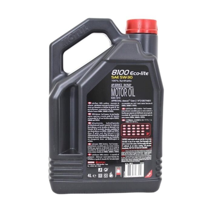 Motul 8100 Eco-Lite 5W30 4 Lt Tam Sentetik Motor Yağı - Görsel 4