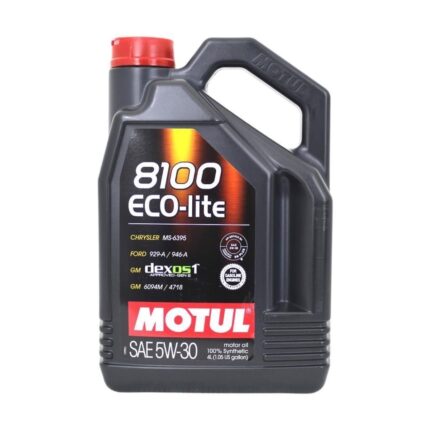 Motul 8100 Eco-Lite 5W30 4 Litre Tam Sentetik Motor Yağı 2025 Üretim