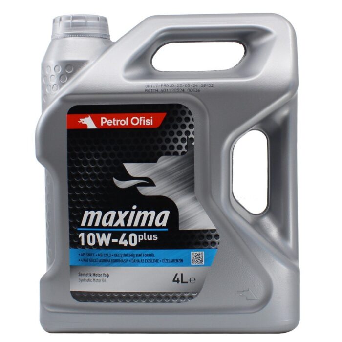 Petrol Ofisi Maxima Plus 10W40 4 Lt Sentetik Motor Yağı - Görsel 1