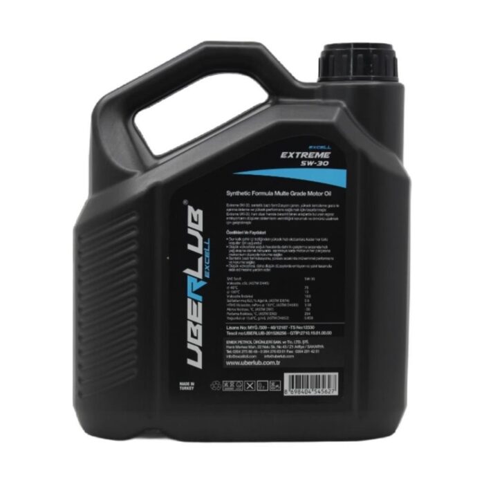 Uberlub Excell Extreme 5W30 4 Lt Tam Sentetik Motor Yağı - Görsel 4