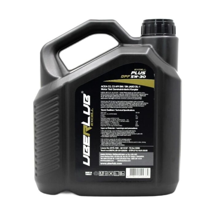 Uberlub Excell Plus 5W30 DPF 4 Lt Tam Sentetik Motor Yağı - Görsel 4