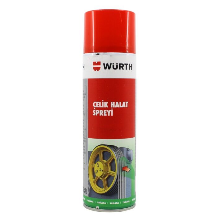 Würth Tel Halat Yağlama ve Koruma Spreyi 500 ML Wire Rope Spray - Görsel 1
