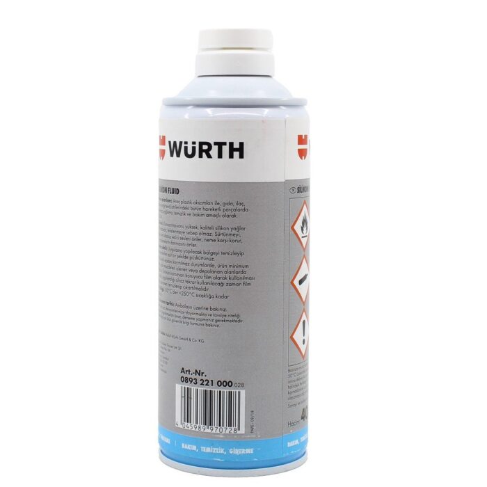 Würth Silikon Fluid NSF Gıda Uyumlu 400 ML Silikon Sprey - Görsel 2