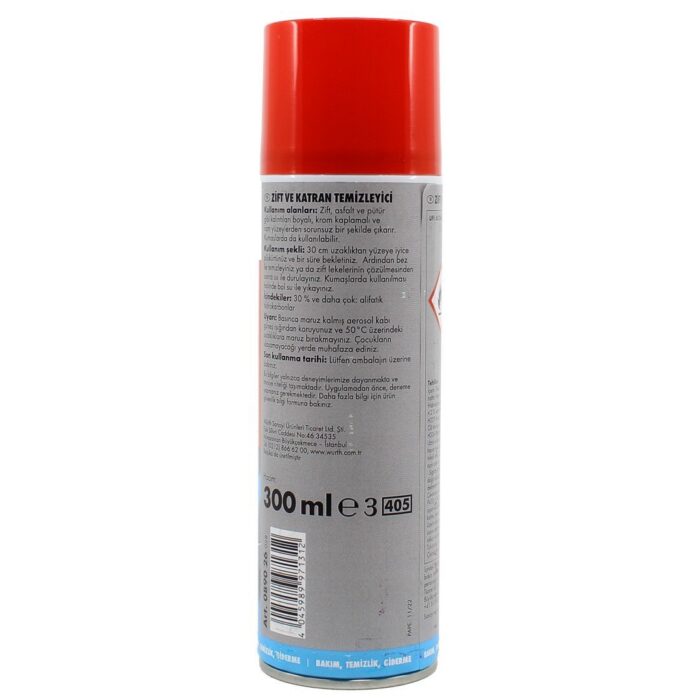 Würth Zift Katran Temizleyici Spreyi 300 ML Zift Çıkarıcı - Görsel 2