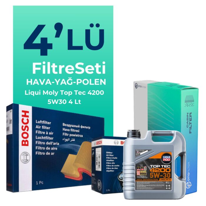 bosch-bmw-1-16d-filtre-bakim-seti-liqui-moly-motor-yagli-2015-2019-4-lu-126360 Bosch BMW 1.16D Filtre Bakım Seti Liqui Moly Motor Yağlı (2015-2019) 4 Lü - Görsel 1